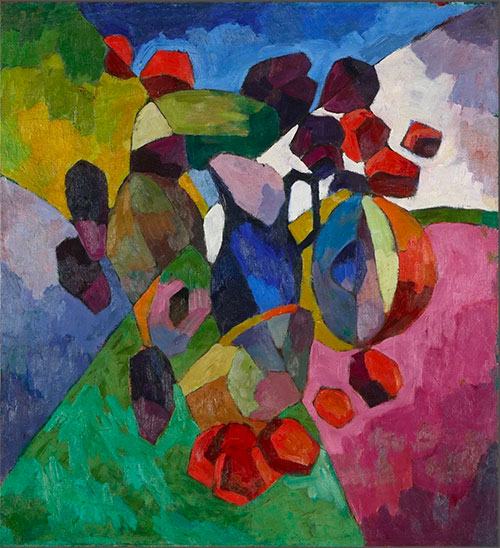 Аристарх Лентулов. Натюрморт с синим кувшином. 1913